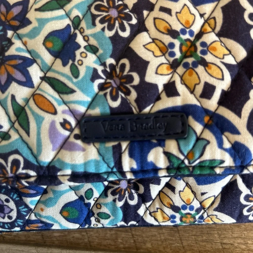 Vera Bradley RFID Wallet Crossbody‎ - Lisbon Medallion Cool Print Colorful
